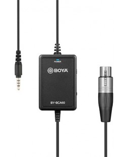 Адаптер Boya - BY-BCA60, XLR/3.5 mm TRRS, черен
