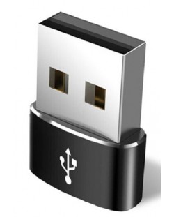 Адаптер Techsuit - USB-C/USB-A, черен