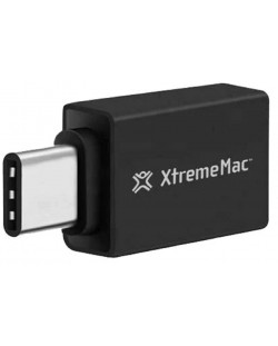 Адаптер XtremeMac - XWH-ACA-13, USB-C/USB-A, черен