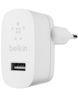 Зарядно устройство Belkin - WCA002vfWH, USB-A, 12W, бяло