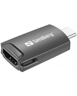 Адаптер Sandberg - 136-34, USB-C/HDMI Dongle, черен
