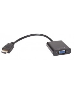 Адаптер VCom - CG591, HDMI/VGA, 0.15 m, черен