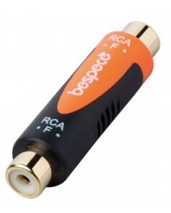 Адаптер Bespeco - SLAD300, 3.5 mm/RCA, черен/оранжев