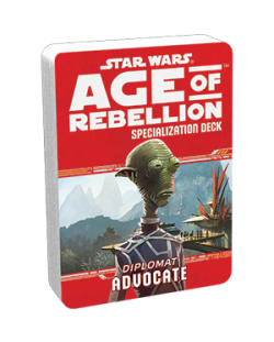 Допълнение за ролева игра Star Wars: Age of Rebellion - Advocate Specialization Deck