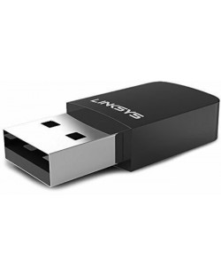 Безжичен USB адаптер Linksys - WUSB6100M, черен