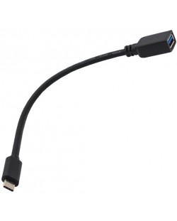 Адаптер VCom - CU409, OTG USB-C/USB-A, 0.2 m, черен