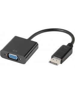 Адаптер Vivanco - 45519, DisplayPort/VGA, 0.15 m, черен