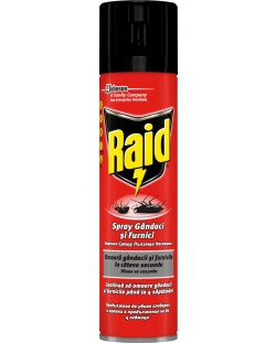 Raid Аерозол против пълзящи насекоми, Червен, 400 ml