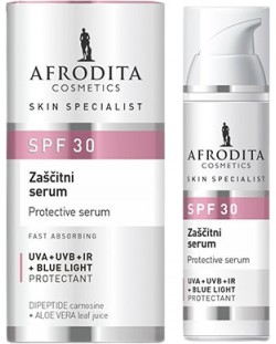 Afrodita Skin Specialist Защитен серум за лице, SPF 30, 30 ml