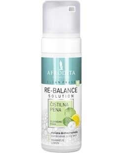 Afrodita Clean Phase Почистваща пяна за лице Re-Balance, 150 ml