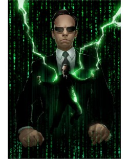 Метален постер Displate Movies: The Matrix - Agent Smith