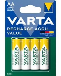 Акумулаторна батерия VARTA - Rechargable Accu Value, AA, 4 бр.