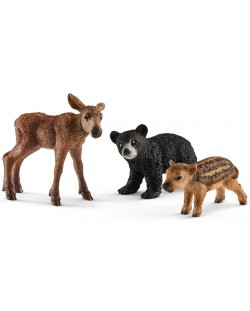 Фигурка Schleich от серията Диви животни – Комплект горски животни – бебета
