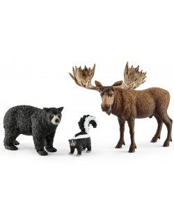 Фигурка Schleich от серията Диви животни – Комплект северноамерикански горски животни