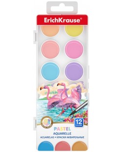 Акварелни бои Erich Krause - Pastel, 12 цвята