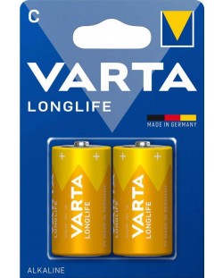 Алкални батерии VARTA - Longlife, C, 2 бр.
