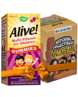 Alive Multi-Vitamin Gummies за деца, 30 желирани таблетки, Nature's Way ...