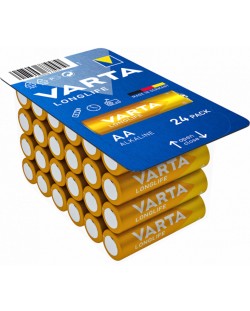 Алкални батерии VARTA - Longlife, AA, 24 бр.
