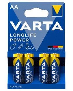 Алкална батерия VARTA - Longlife power, АА, 4 бр.