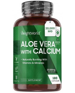 Aloe Vera with Calcium, 180 капсули, Weight World