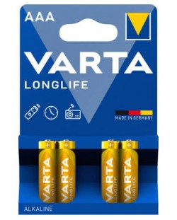 Алкална батерия VARTA - Longlife, ААА, 4 бр. 