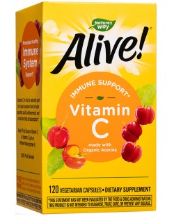 Alive Vitamin С, 120 капсули, Nature's Way