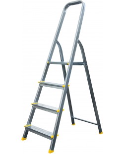Aлуминиева стълба Denzel - 4 стъпала, сгъваема конструкция