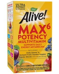 Alive Max6 Potency Multivitamin, 90 капсули, Nature's Way