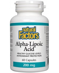 Alpha-Lipoic Acid, 200 mg, 60 капсули, Natural Factors