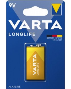 Алкална батерия VARTA - Longlife, 9V, 1 бр.