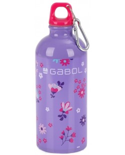 Алуминиева бутилка за вода Gabol Violet - 600 ml