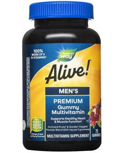 Alive Men's Premium Gummy, 75 таблетки, Nature's Way