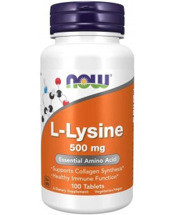 L-Lysine, 500 mg, 100 капсули, Now