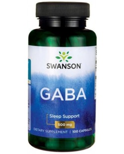 GABA, 500 mg, 100 капсули, Swanson
