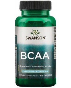 BCAA, 100 капсули, Swanson
