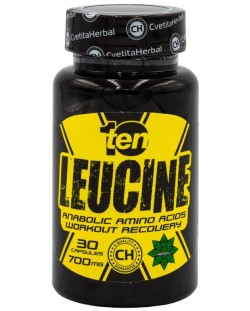 10/ten Leucine, 700 mg, 30 капсули, Cvetita Herbal