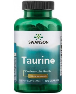 Taurine, 500 mg, 100 капсули, Swanson