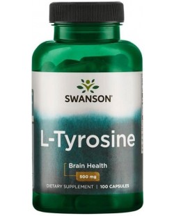 L-Tyrosine, 500 mg, 100 капсули, Swanson