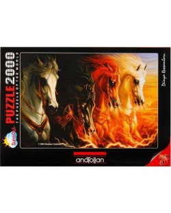 Пъзел Anatolian от 2000 части - Четирите коня на Апокалипсиса, Шарлен Линдског-Осорио
