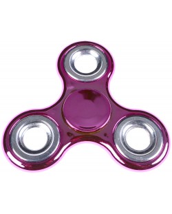 Антистресова играчка Fidget Spinner  - Хромиран, розов