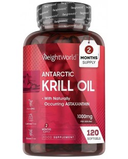 Antarctic Krill Oil, 120 софтгел капсули, Weight World