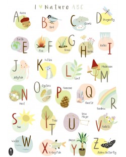 Английската азбука - I love nature ABC (цветен плакат)