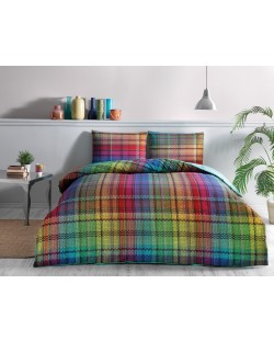 Комплект за спалня TAC - Colorful Kirmizi, антибактериален, 100% памук ранфорс