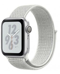 Смарт часовник Apple Nike + S4 - 40mm, сребрист, summite white sport loop
