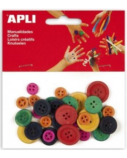Цветни дървени копчета Apli