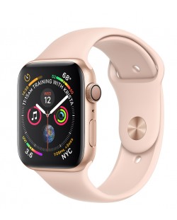 Смарт часовник Apple S4 - 44mm, розов, pink sand силиконова каишка