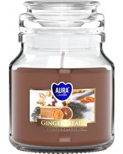 Ароматна свещ в буркан Bispol Aura - Gingerbread, 120 g