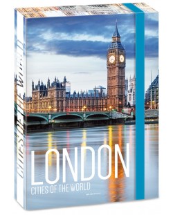 Кутия с ластик Ars Una Cities А4 - Лондон, изглед към Биг Бен