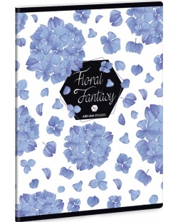 Ученическа тетрадка A5, 40 листа Ars Una - Floral Hortensia