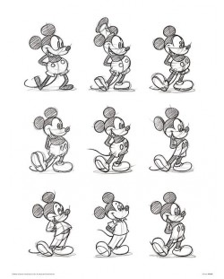 Арт принт Pyramid Disney: Mickey Mouse - Sketched Multi